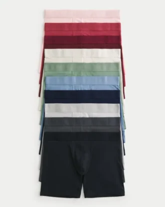 10-pakning med boxershorts i lengre lengde