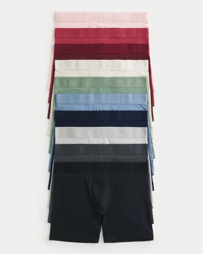 10-pakning med boxershorts i lengre lengde