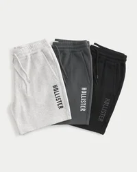 3-pakning med shorts med logo midt på låret