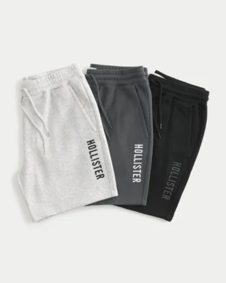 3-pakning med shorts med logo midt på låret
