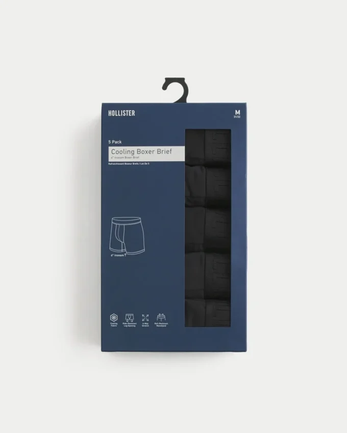 5-pakning med lengre, kjølende boxershorts