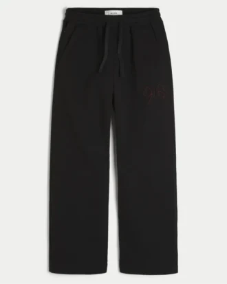 98 Grafisk bootcut-joggebukse