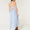 Asymmetrisk halterneck-maxi-kjole