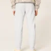 Avslappede joggebukse i ribbet fleece