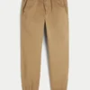 Avslappede joggebukse i twill