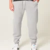 Avslappede joggebukse med ribbestrikk