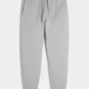 Avslappede joggebukse med ribbestrikk