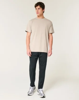 Avslappet stretch-T-skjorte