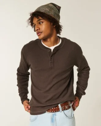 Avslappet termisk Henley