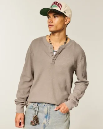 Avslappet termisk Henley