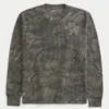 Avslappet termisk langermet camo-skjorte