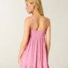 Babydoll minikjole med taukant