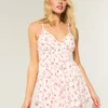 Babydoll-romper med åpen rygg