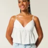 Babydoll-top med enkelt paisley-mønster