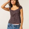 Babydoll-top med skulderfri utringning