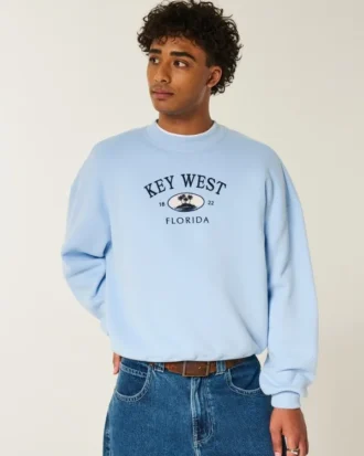 Baggy Cinch Key West grafisk genser med rund hals