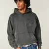Baggy Cinch Star Applique Hoodie