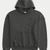 Baggy Cinch Star Applique Hoodie