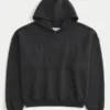 Baggy Cinch Studded New York City Graphic Hoodie