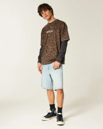 Baggy denimshorts