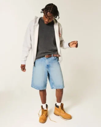 Baggy denimshorts