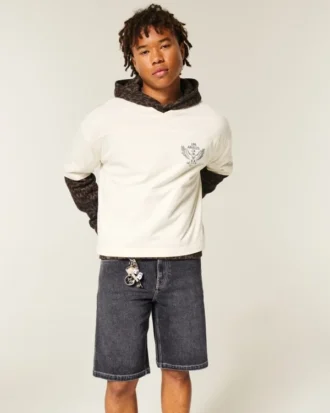 Baggy denimshorts
