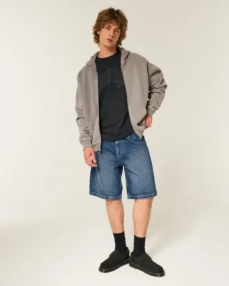 Baggy denimshorts