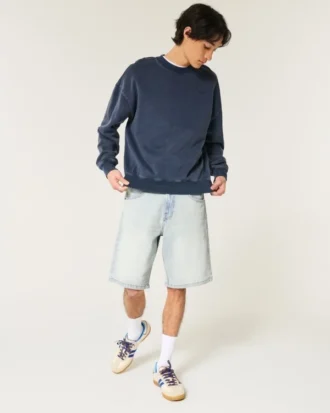 Baggy denimshorts