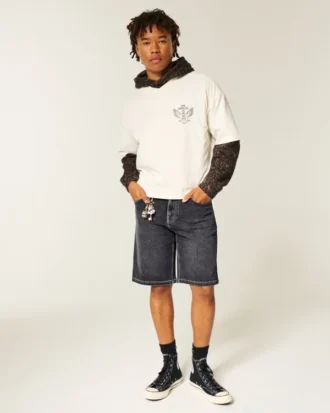 Baggy denimshorts