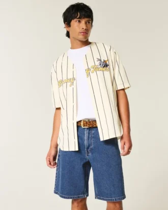 Baggy denimshorts i mediumvask
