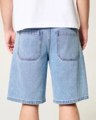 Baggy denimshorts i mediumvask