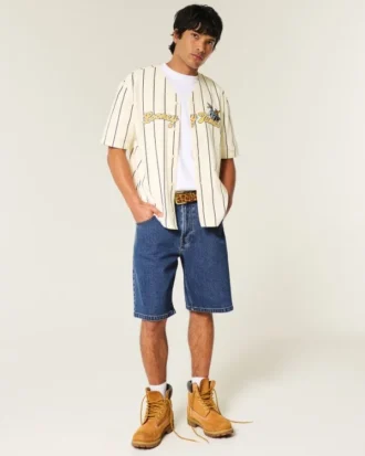 Baggy denimshorts i mediumvask