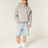 Baggy denimshorts med stjernemønster