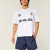 Baggy fotballshorts til midt på låret