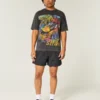 Baggy fotballshorts til midt på låret
