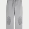 Baggy joggebukse med dobbelt slangetrykk
