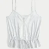 Blonderdetaljer Peplum-top