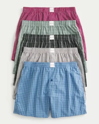 Bomullsboxershorts, 5-pakning