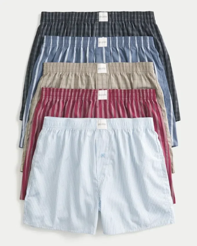 Bomullsboxershorts 5-pakning