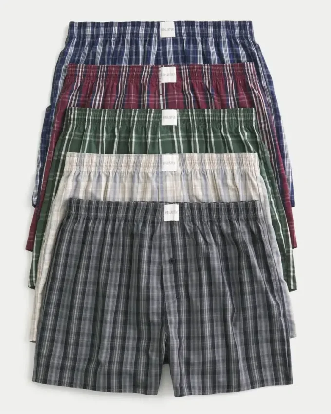 Bomullsboxershorts 5-pakning