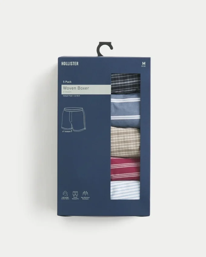 Bomullsboxershorts 5-pakning