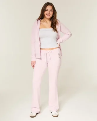 Boot-sweatpants med rose-grafikk