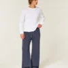 Bootcut-joggebukse med tallgrafikk