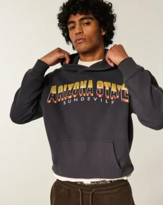Boxy Arizona State University Sun Devils grafisk hettegenser