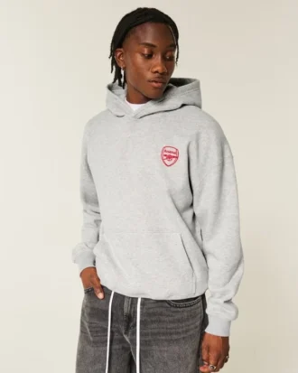 Boxy Arsenal FC grafisk hettegenser