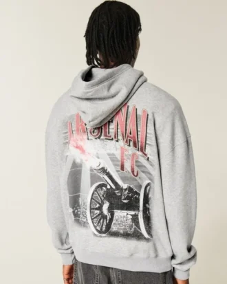 Boxy Arsenal FC grafisk hettegenser
