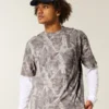Boxy Crop Heavyweight Camo Crew T-skjorte