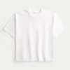 Boxy Crop Heavyweight Crew T-skjorte