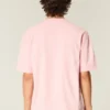 Boxy Crop Heavyweight Washed Crew T-skjorte