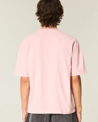 Boxy Crop Heavyweight Washed Crew T-skjorte